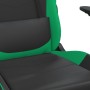 Silla gaming de masaje cuero sintético negro y verde