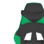 Silla gaming de masaje cuero sintético negro y verde