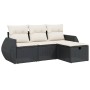 4-piece garden sofa set with black synthetic rattan cushions by , Garden sets - Ref: Foro24-3264062, Price: 250,25 €, Discoun...