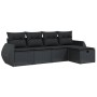 Set de muebles de jardín 5 pzas y cojines ratán sintético negro de , Conjuntos de jardín - Ref: Foro24-3264081, Precio: 322,0...