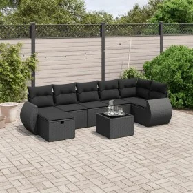 8-piece garden sofa set and black synthetic rattan cushions by , Garden sets - Ref: Foro24-3264131, Price: 542,70 €, Discount: %