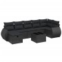 Set de sofás de jardín 8 piezas y cojines ratán sintético negro de , Conjuntos de jardín - Ref: Foro24-3264131, Precio: 509,9...