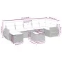 8-teiliges Gartensofa-Set und schwarze synthetische Rattankissen von , Gartensets - Ref: Foro24-3264131, Preis: 542,21 €, Rab...