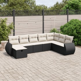 8-piece garden sofa set and black synthetic rattan cushions by , Garden sets - Ref: Foro24-3264202, Price: 455,20 €, Discount: %