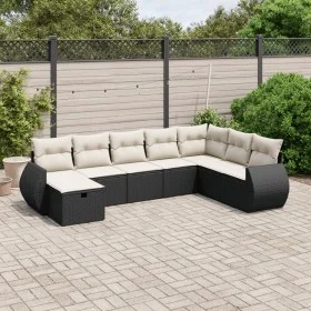 8-piece garden sofa set and black synthetic rattan cushions by , Garden sets - Ref: Foro24-3264202, Price: 487,45 €, Discount: %
