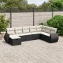 Set de sofás de jardín 8 piezas y cojines ratán sintético negro de , Conjuntos de jardín - Ref: Foro24-3264202, Precio: 489,5...