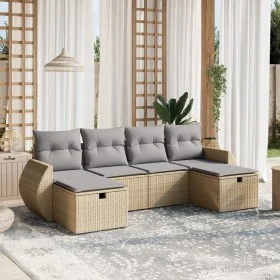 Garden sofa set with beige cushions mix 6 pieces PE rattan by , Garden sets - Ref: Foro24-3264165, Price: 385,13 €, Discount: %