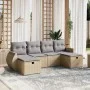 Garden sofa set with beige cushions mix 6 pieces PE rattan by , Garden sets - Ref: Foro24-3264165, Price: 385,13 €, Discount: %