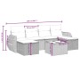 Gartensofa-Set mit beigem Kissenmix, 6-teilig, PE-Rattan von , Gartensets - Ref: Foro24-3264165, Preis: 371,53 €, Rabatt: %