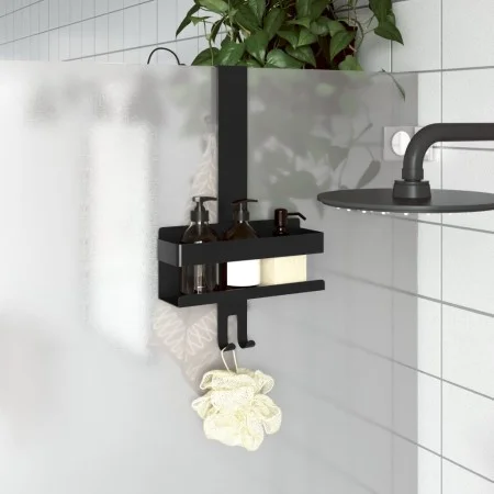 Matte black 304 brushed stainless steel hanging shower shelf by , Shelves - Ref: Foro24-4004902, Price: 26,02 €, Discount: %
