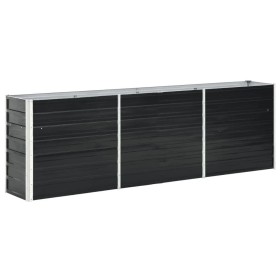 Anthracite galvanized steel garden bed 240x40x77 cm by vidaXL, Pots and planters - Ref: Foro24-47043, Price: 78,93 €, Discoun...