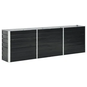Anthracite galvanized steel garden bed 240x40x77 cm by vidaXL, Pots and planters - Ref: Foro24-47043, Price: 73,98 €, Discoun...