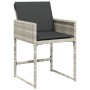 Garden dining set 11 pieces and gray synthetic rattan cushions by , Garden sets - Ref: Foro24-3211295, Price: 720,03 €, Disco...