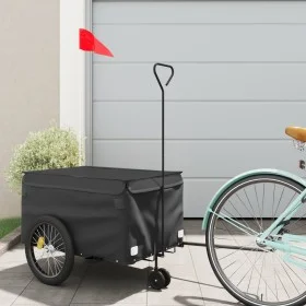 Remolque para bicicleta hierro negro 30 kg de , Remolques para bicicletas - Ref: Foro24-94101, Precio: 87,92 €, Descuento: %