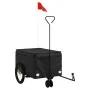 Black iron bicycle trailer 30 kg by , Bicycle trailers - Ref: Foro24-94101, Price: 87,92 €, Discount: %
