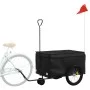 Black iron bicycle trailer 30 kg by , Bicycle trailers - Ref: Foro24-94101, Price: 87,92 €, Discount: %