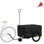 Remolque para bicicleta hierro negro 30 kg de , Remolques para bicicletas - Ref: Foro24-94101, Precio: 78,77 €, Descuento: %
