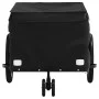 Black iron bicycle trailer 30 kg by , Bicycle trailers - Ref: Foro24-94101, Price: 87,92 €, Discount: %