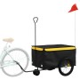 Remolque para bicicleta hierro negro y amarillo 30 kg