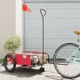 Iron bicycle trailer and red Oxford cloth by , Bicycle trailers - Ref: Foro24-94188, Price: 82,80 €, Discount: %