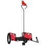 Fahrradanhänger aus Eisen und rotem Oxford-Stoff von , Fahrradanhänger - Ref: Foro24-94188, Preis: 84,29 €, Rabatt: %