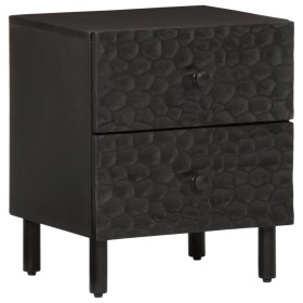 Mesita de noche de madera maciza de mango negra 40x33x46 cm de , Mesitas de noche - Ref: Foro24-356817, Precio: 66,39 €, Desc...