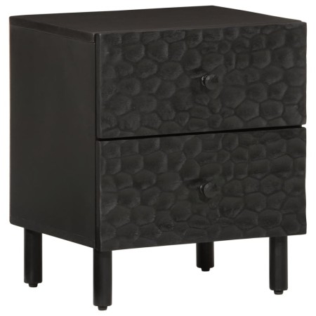 Mesita de noche de madera maciza de mango negra 40x33x46 cm de , Mesitas de noche - Ref: Foro24-356817, Precio: 66,33 €, Desc...