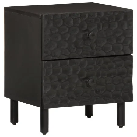 Mesita de noche de madera maciza de mango negra 40x33x46 cm de , Mesitas de noche - Ref: Foro24-356817, Precio: 65,56 €, Desc...
