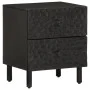 Mesita de noche de madera maciza de mango negra 40x33x46 cm de , Mesitas de noche - Ref: Foro24-356817, Precio: 65,56 €, Desc...