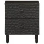 Mesita de noche de madera maciza de mango negra 40x33x46 cm de , Mesitas de noche - Ref: Foro24-356817, Precio: 65,56 €, Desc...
