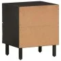Mesita de noche de madera maciza de mango negra 40x33x46 cm de , Mesitas de noche - Ref: Foro24-356817, Precio: 65,56 €, Desc...