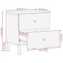 Mesita de noche de madera maciza de mango negra 40x33x46 cm de , Mesitas de noche - Ref: Foro24-356817, Precio: 66,33 €, Desc...