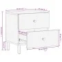 Mesita de noche de madera maciza de mango negra 40x33x46 cm de , Mesitas de noche - Ref: Foro24-356817, Precio: 65,56 €, Desc...