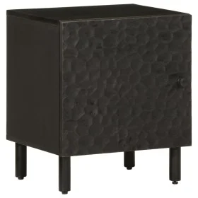 Mesita de noche de madera maciza de mango negra 40x33x46 cm de , Mesitas de noche - Ref: Foro24-356815, Precio: 39,89 €, Desc...