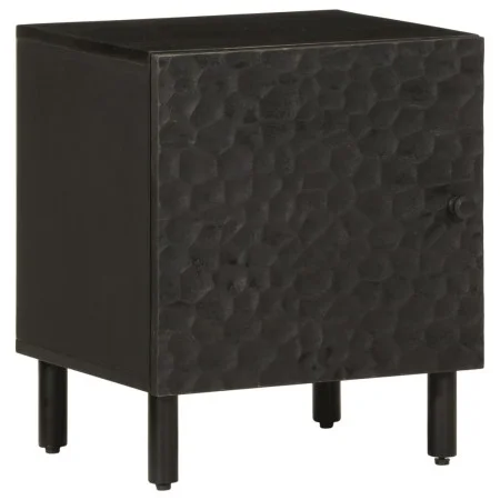 Nachttisch aus massivem schwarzem Mangoholz, 40 x 33 x 46 cm von , Nachttische - Ref: Foro24-356815, Preis: 39,88 €, Rabatt: %