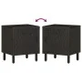 Mesita de noche de madera maciza de mango negra 40x33x46 cm de , Mesitas de noche - Ref: Foro24-356815, Precio: 39,88 €, Desc...