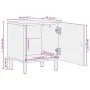 Nachttisch aus massivem schwarzem Mangoholz, 40 x 33 x 46 cm von , Nachttische - Ref: Foro24-356815, Preis: 39,88 €, Rabatt: %