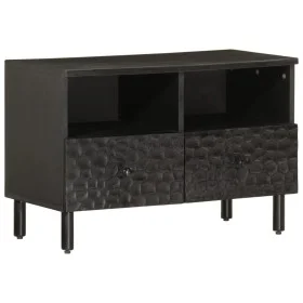 Mueble de TV madera maciza de mango negro 70x33x46 cm de , Muebles TV - Ref: Foro24-356820, Precio: 63,07 €, Descuento: %