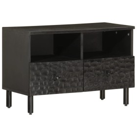 Solid black mango wood TV cabinet 70x33x46 cm by , TV Furniture - Ref: Foro24-356820, Price: 63,65 €, Discount: %