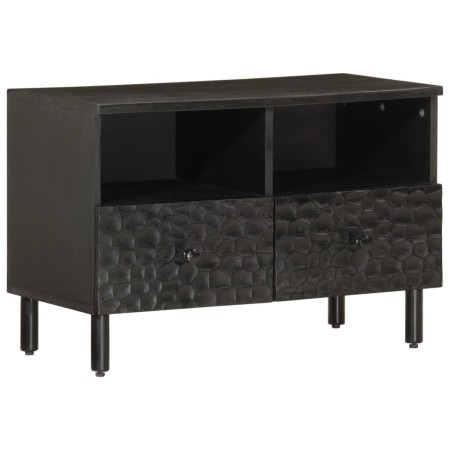 Massiver TV-Schrank aus schwarzem Mangoholz, 70 x 33 x 46 cm von , TV-Möbel - Ref: Foro24-356820, Preis: 63,65 €, Rabatt: %