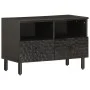 Massiver TV-Schrank aus schwarzem Mangoholz, 70 x 33 x 46 cm von , TV-Möbel - Ref: Foro24-356820, Preis: 63,07 €, Rabatt: %