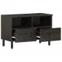 Massiver TV-Schrank aus schwarzem Mangoholz, 70 x 33 x 46 cm von , TV-Möbel - Ref: Foro24-356820, Preis: 63,07 €, Rabatt: %