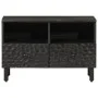 Solid black mango wood TV cabinet 70x33x46 cm by , TV Furniture - Ref: Foro24-356820, Price: 63,07 €, Discount: %