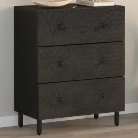 Solid black mango wood sideboard 60x33x75 cm by , Sideboards - Ref: Foro24-356822, Price: 151,96 €, Discount: %