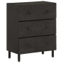 Aparador madera maciza de mango negro 60x33x75 cm de , Aparadores - Ref: Foro24-356822, Precio: 154,36 €