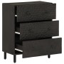 Aparador madera maciza de mango negro 60x33x75 cm de , Aparadores - Ref: Foro24-356822, Precio: 154,36 €