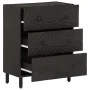 Sideboard aus massivem schwarzem Mangoholz, 60 x 33 x 75 cm von , Sideboards - Ref: Foro24-356822, Preis: 151,96 €, Rabatt: %