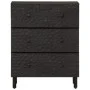 Solid black mango wood sideboard 60x33x75 cm by , Sideboards - Ref: Foro24-356822, Price: 151,71 €, Discount: %