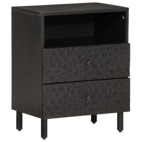 Massiver Nachttisch aus schwarzem Mangoholz, 50 x 33 x 60 cm von , Nachttische - Ref: Foro24-356829, Preis: 67,57 €, Rabatt: %