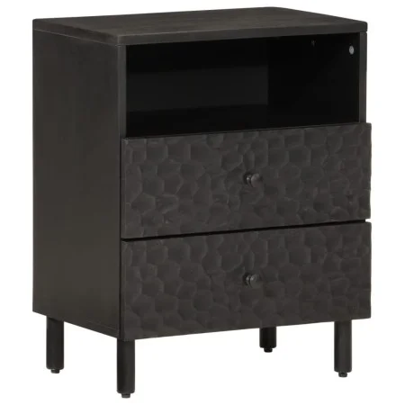 Massiver Nachttisch aus schwarzem Mangoholz, 50 x 33 x 60 cm von , Nachttische - Ref: Foro24-356829, Preis: 66,89 €, Rabatt: %